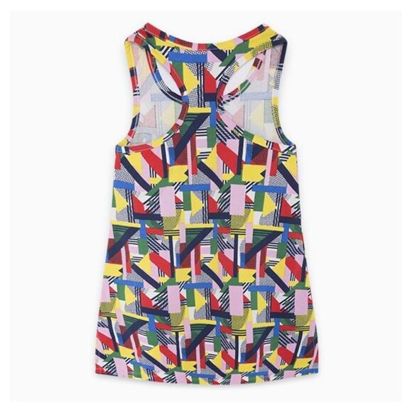 Colorful Geometric Kids Casual Dress - Picture 2 of 4